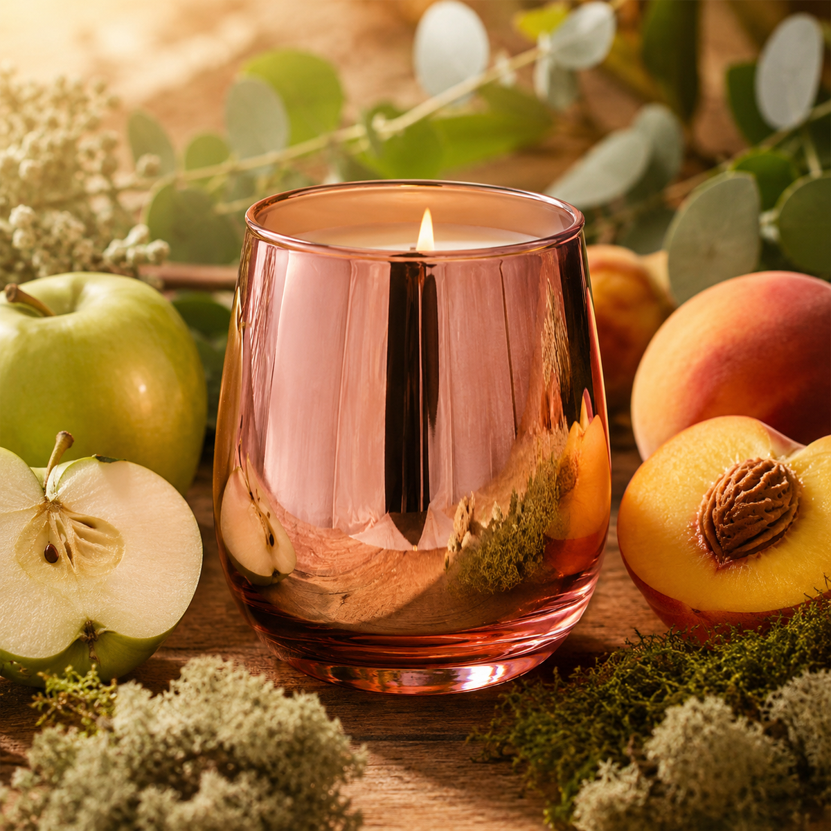Cozy Winter Day Candle Rose Gold